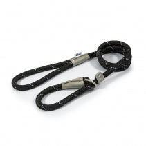 Ancol Viva Rope Slip Lead Reflective Black 1.2mx10mm 30kg