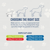 Ancol Viva Rope Slip Lead Reflective Black 1.2mx10mm 30kg