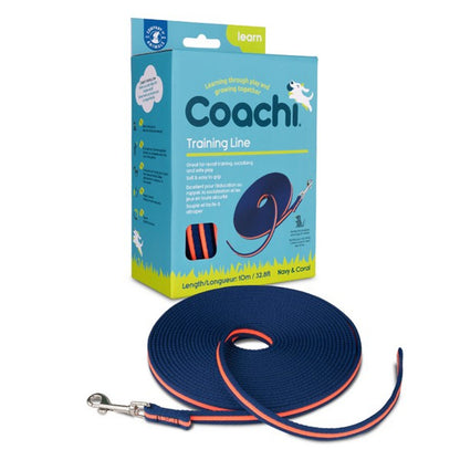 Company of Animals Coachi Training Line Navy & Coral 10m