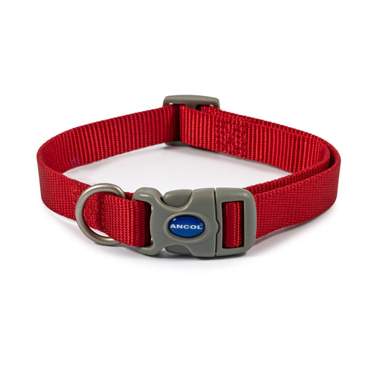 Ancol Viva Adjustable Quick Fit Collar Red Size 5-9