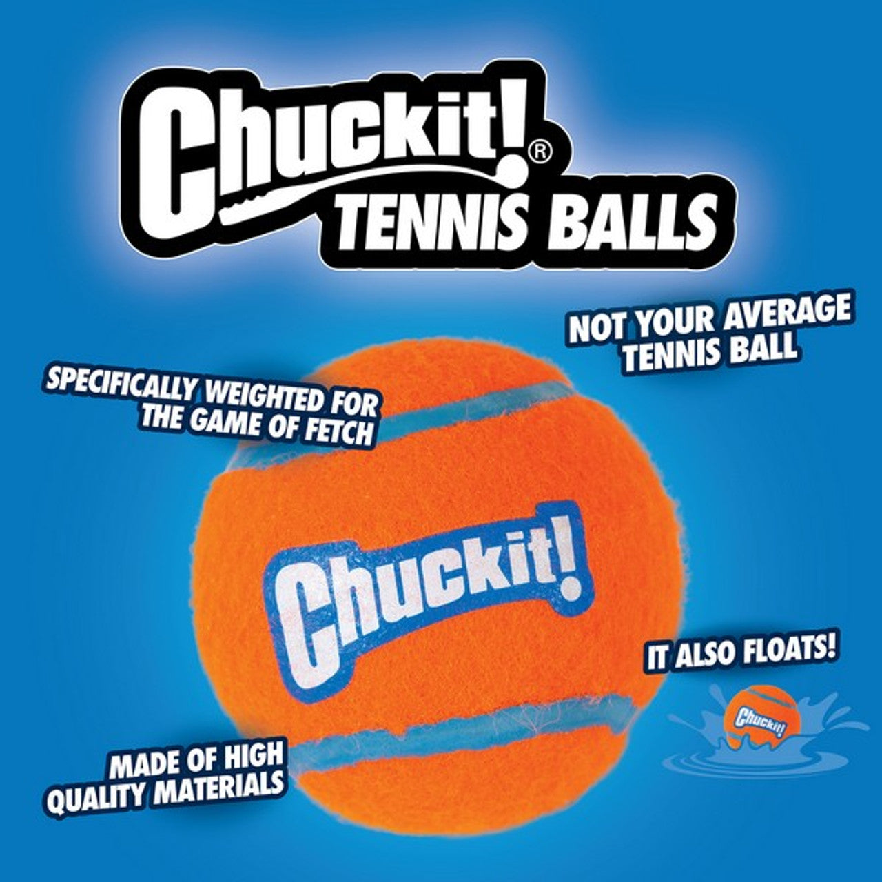 Chuckit! Tennis Ball 2 pack Medium 6.5cm