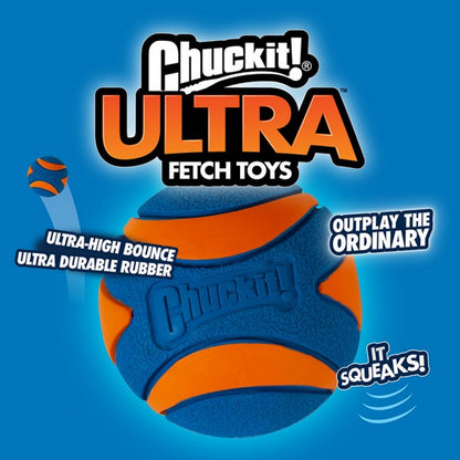 Chuckit! Ultra Squeaker Ball Medium 2 pack 6.5cm