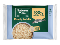 Natures Menu Frozen Ready To Mix 100% White Fish Block 400g