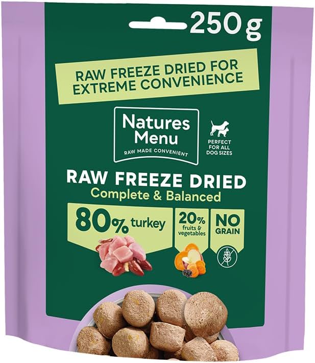 Natures Menu Freeze Dried Dog Food 80/20 Turkey 250g