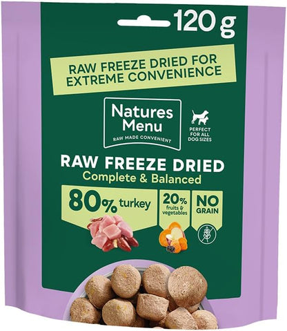 Natures Menu Freeze Dried Dog Food 80/20 Turkey 120g