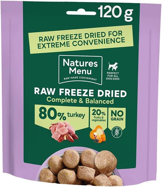 Natures Menu Freeze Dried Dog Food 80/20 Turkey 120g