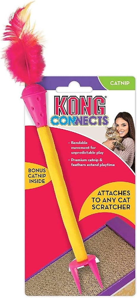 KONG Connects Scratch Interactive Cat Toy with Catnip - Attaches to Scratcher