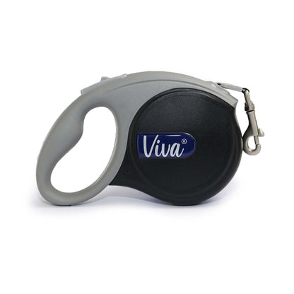 Ancol Viva Retractable 5m Lead Black M 30kg