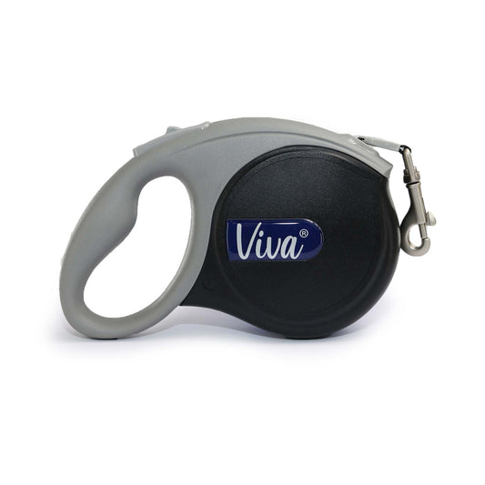 Ancol Viva Retractable 5m Lead Black L 50kg