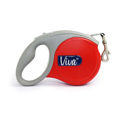 Ancol Viva Retractable 5m Lead Red M 30kg