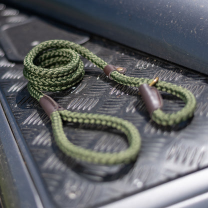 Ancol Heritage Rope Slip Lead Green 1.2mx12mm