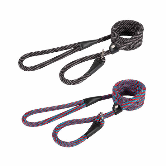 Ancol Extreme Rope Slip Lead Red/Blue 1.5mx12mm