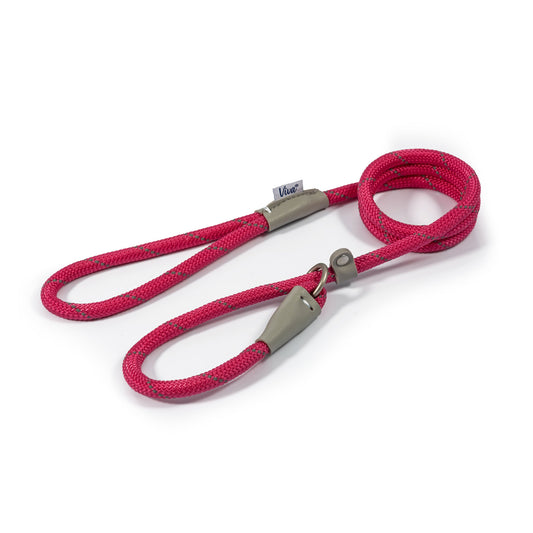 Ancol Viva Rope Slip Lead Reflective Pink 1.5mx12mm 50kg