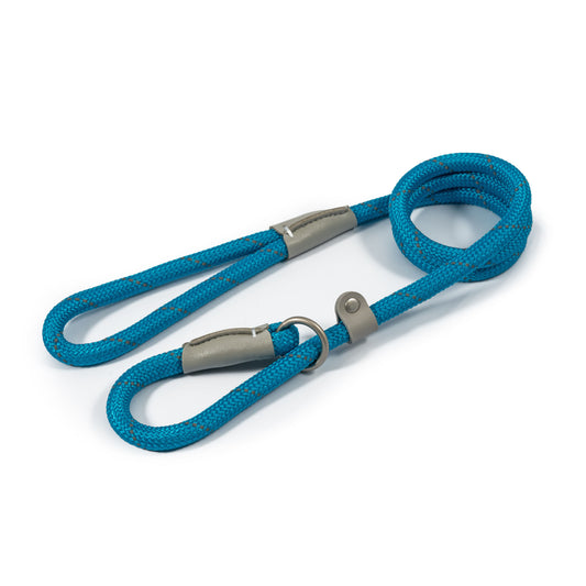 Ancol Viva Rope Slip Lead Reflective Blue 1.2mx10mm 30kg