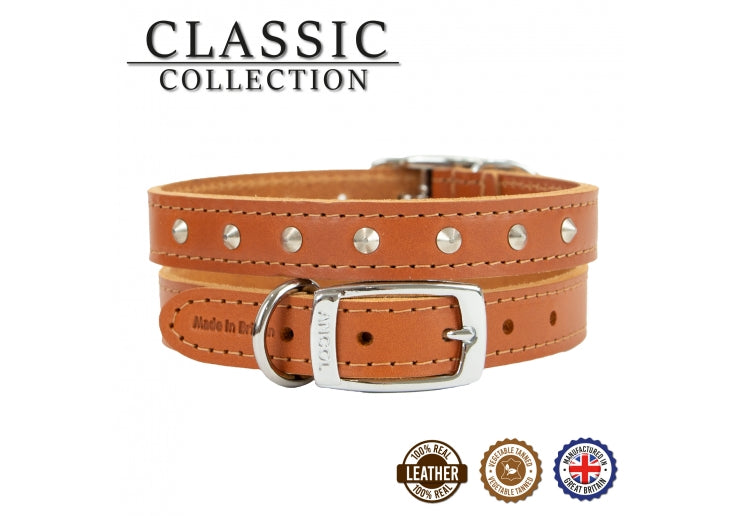 Ancol Leather Stud Collar