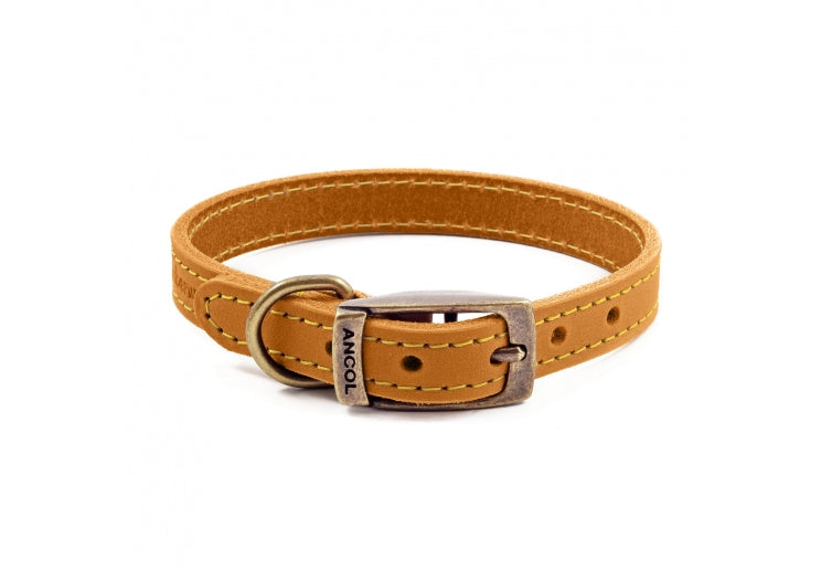 Ancol Timberwolf Leather Collar Mustard