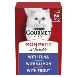 GOURMET Mon Petit Intense Tuna, Salmon, Trout 6pk