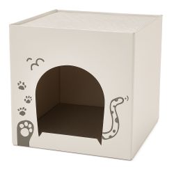 Bestpets Foldable Cat Scratcher House with Catnip