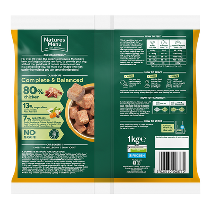 Natures Menu Complete & Balanced 80/20 Nuggets Chicken 1kg