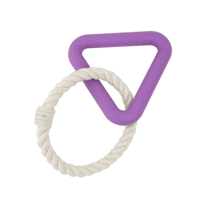 Ancol Playtime Natural Ropey Triangle (Purple)