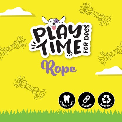 Ancol Playtime Natural Ropey Triangle (Purple)