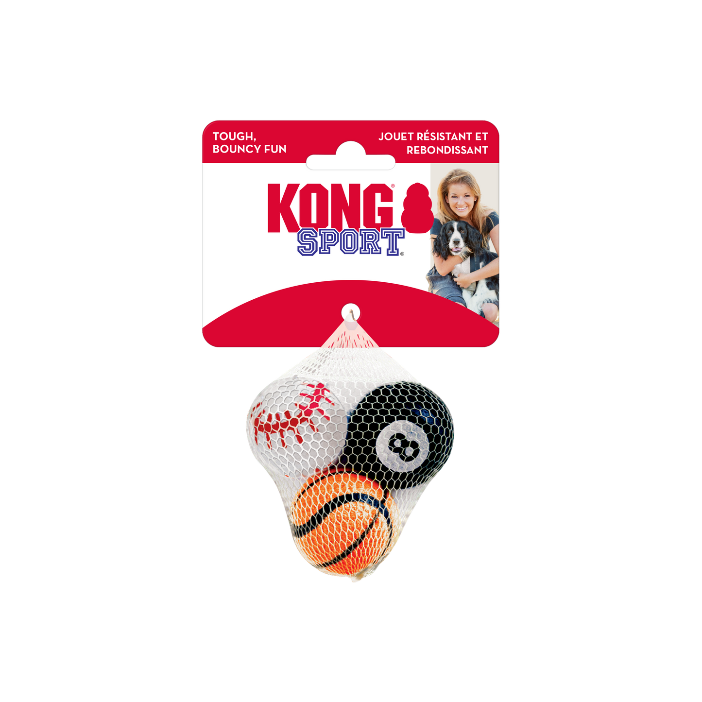 KONG Sport Durable Fetch Dog Toy - X-Small 3-Pack