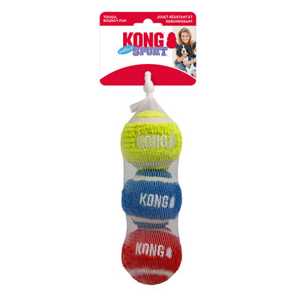 KONG Sport Softies Squeaky Fetch Dog Toy - Medium 3-Pack Assorted