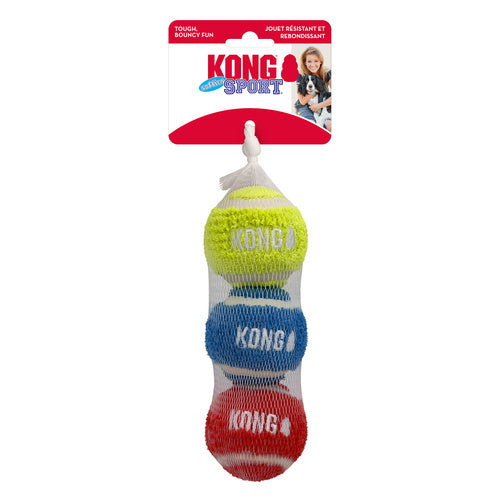 KONG Sport Softies Squeaky Fetch Dog Toy - Medium 3-Pack Assorted
