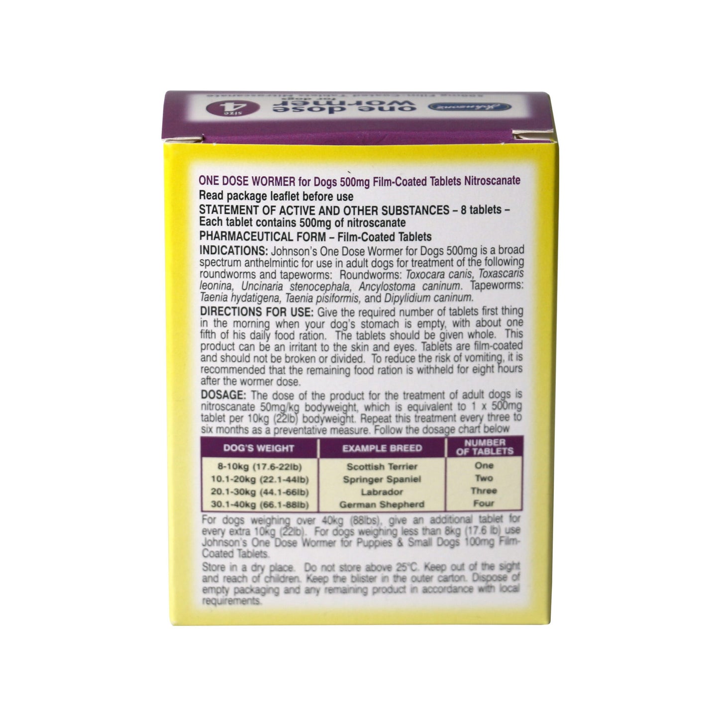 Johnson's One Dose Wormer – Size 4