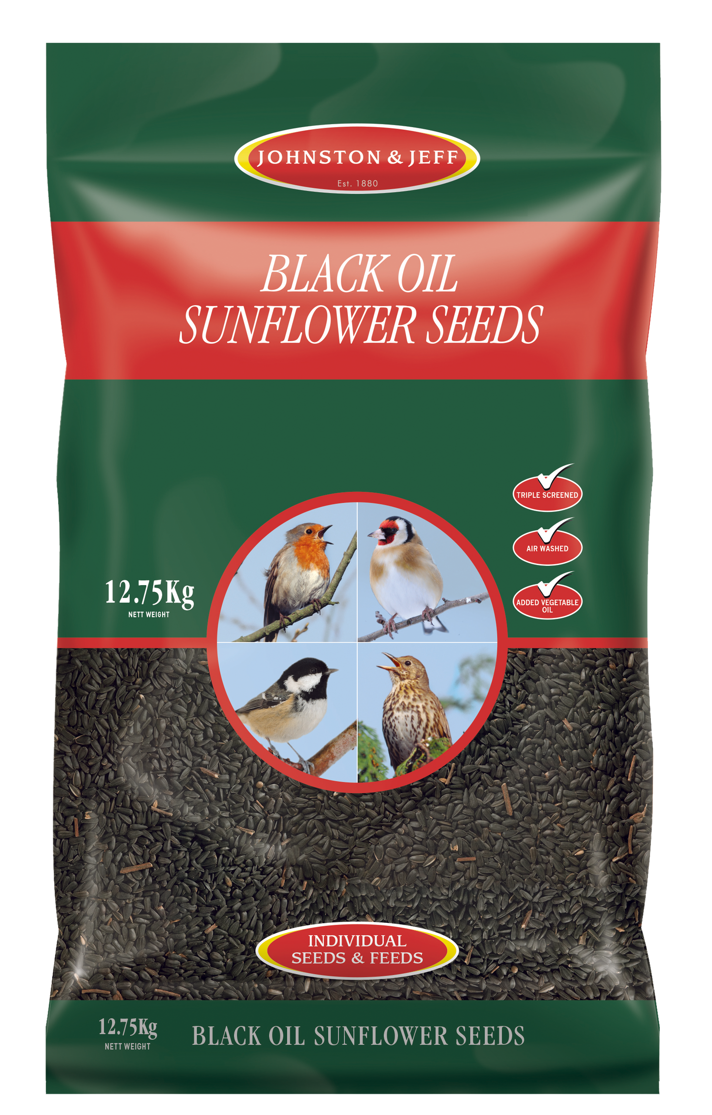 Johnston & Jeff Black Oil Sunflower Seeds 12.75kg