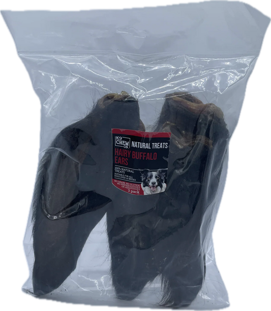 K9 Chew Co. Hairy Buffalo Ears 3 pack