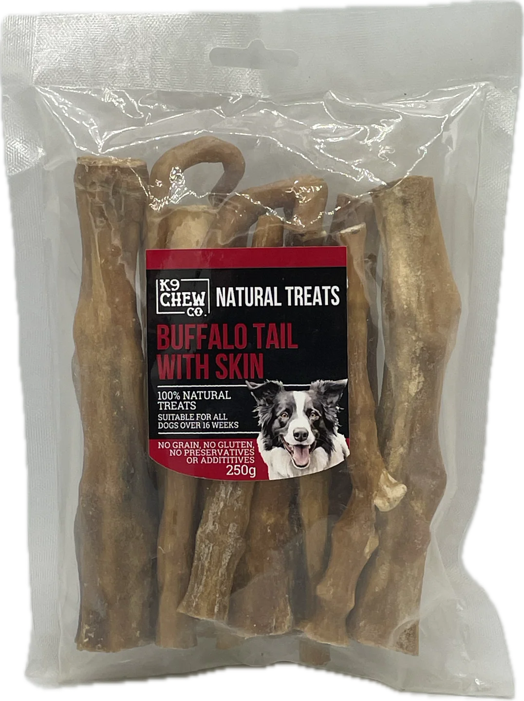 K9 Chew Co. Buffalo Tail with Skin 15cm 250g