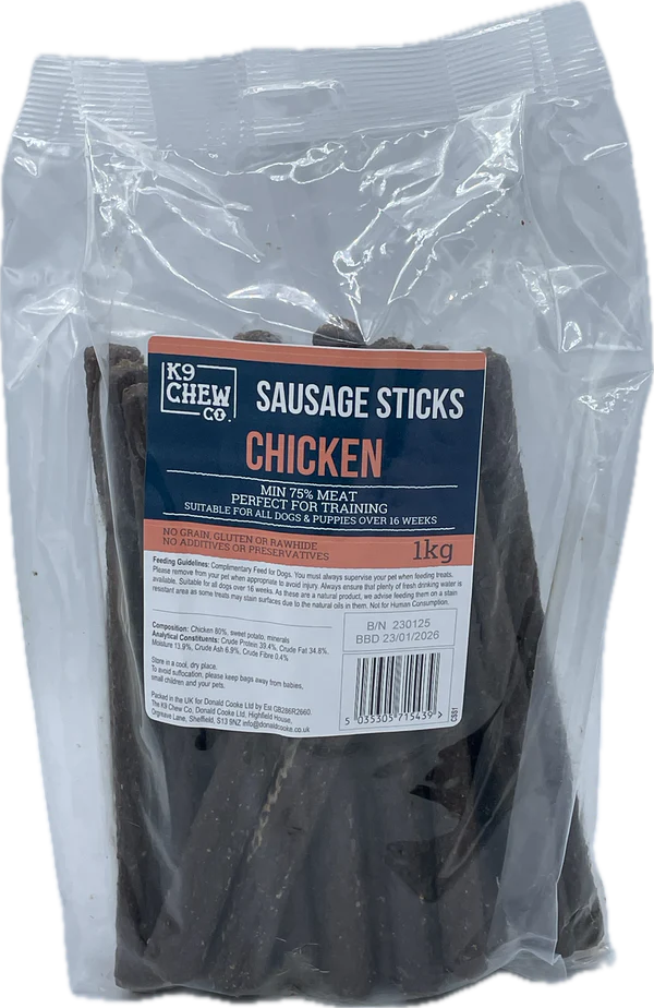 K9 Chew Co Chicken Sausage Sticks 1kg