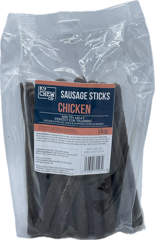 K9 Chew Co Chicken Sausage Sticks 1kg