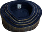 Hem & Boo Luxury Country Check Oval Dog Bed Large Blue