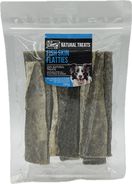 K9 Chew Co Fish Skin Flatties 100g