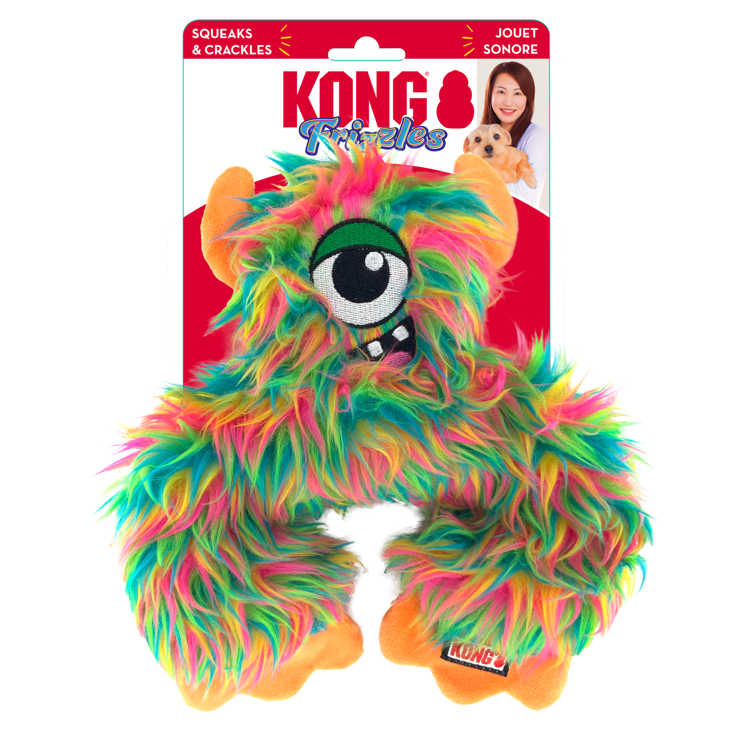 KONG Frizzle Frazzle Interactive Crinkle Toy - Medium