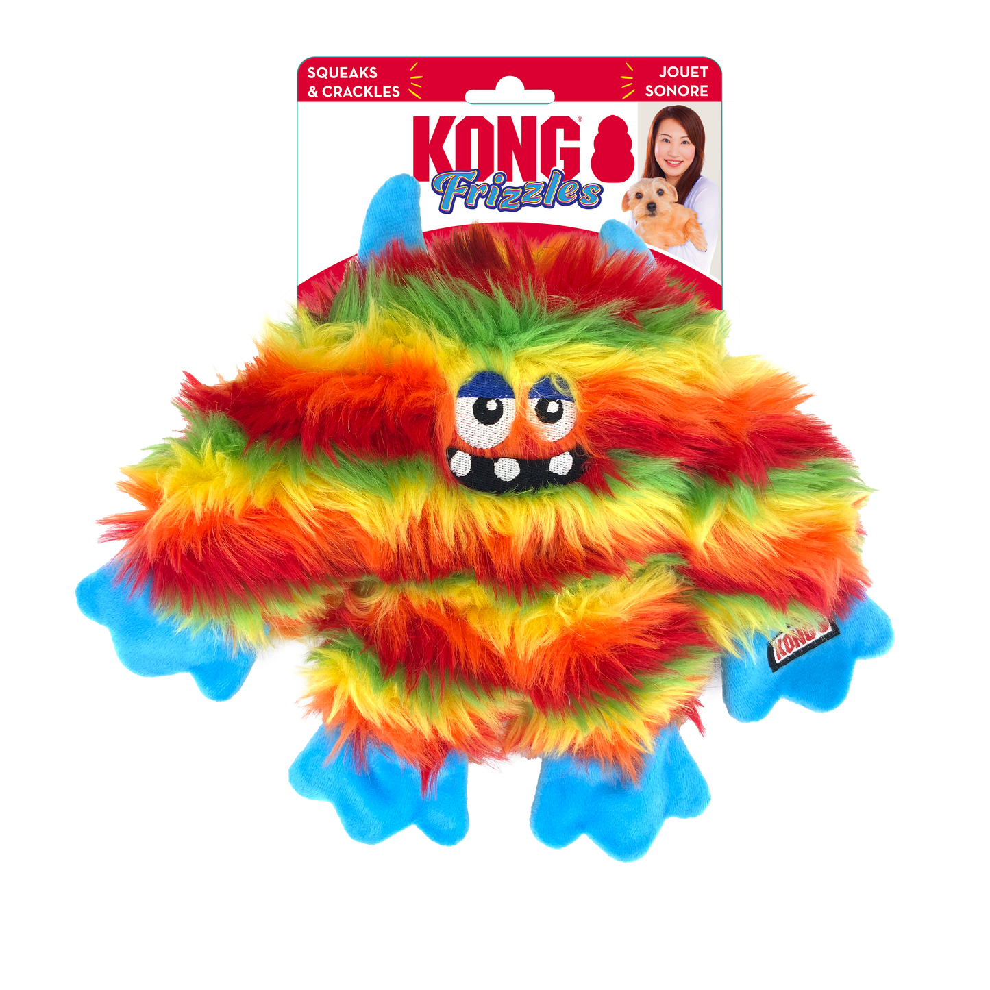 KONG Frizzle Zazzle Interactive Crinkle Toy - Medium