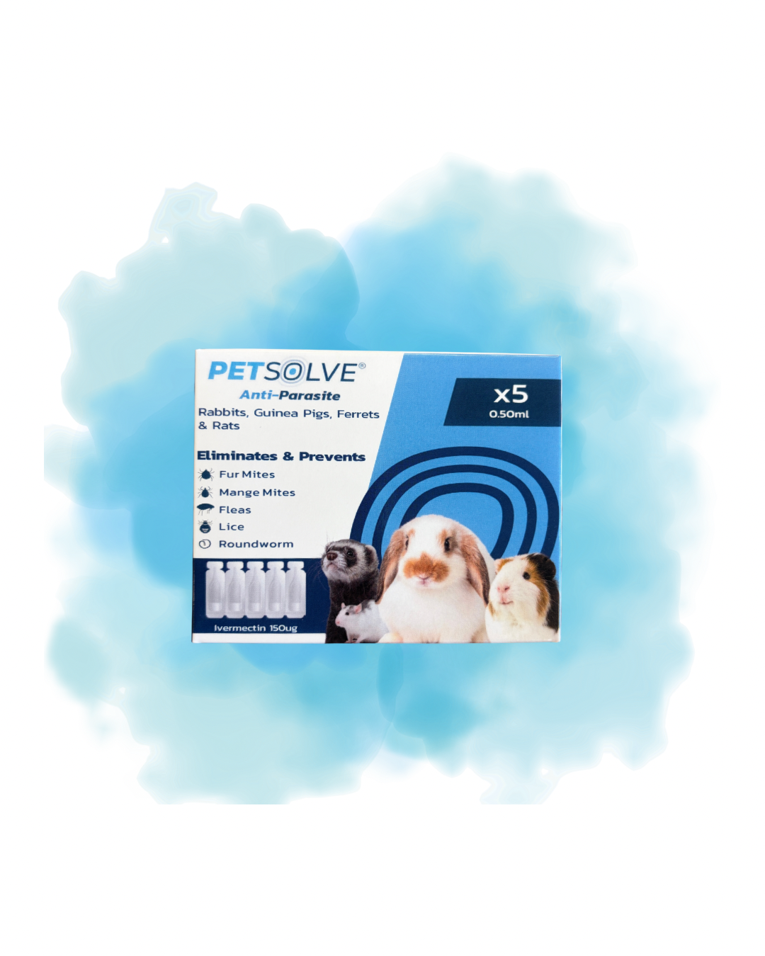 Petsolve Small Animal Anti-Parasite pipette 5x0.5ml