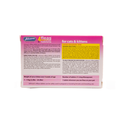 Johnson's 4fleas Tablets for Cats & Kittens 6 pack