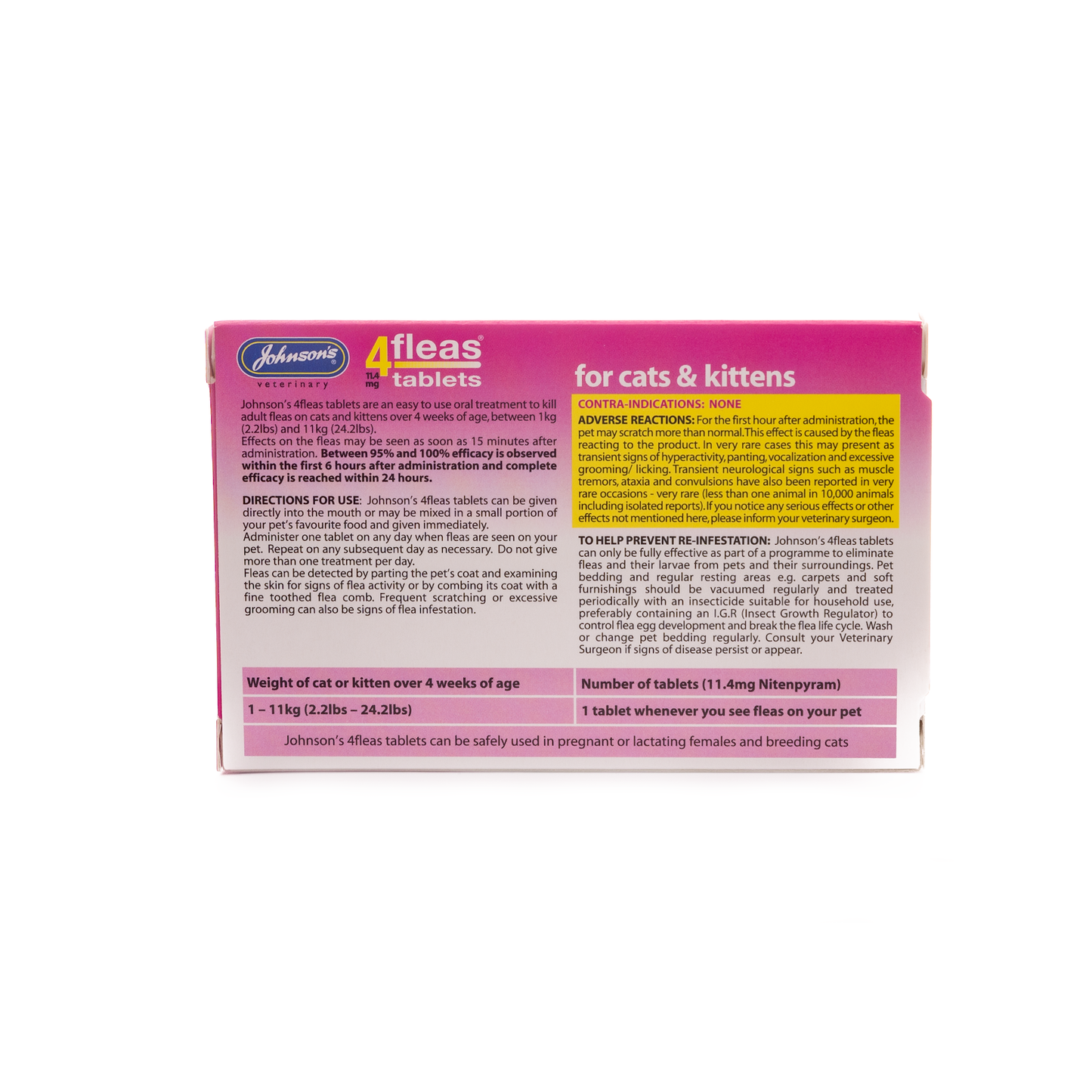 Johnson's 4fleas Tablets for Cats & Kittens 3 pack