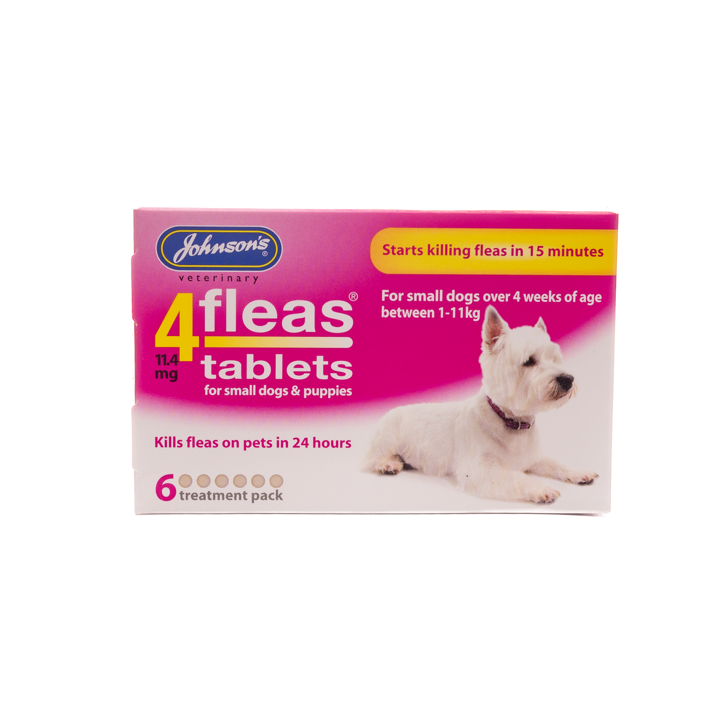 Johnsons 4fleas Tablets for Puppies & Small Dogs 6 pack