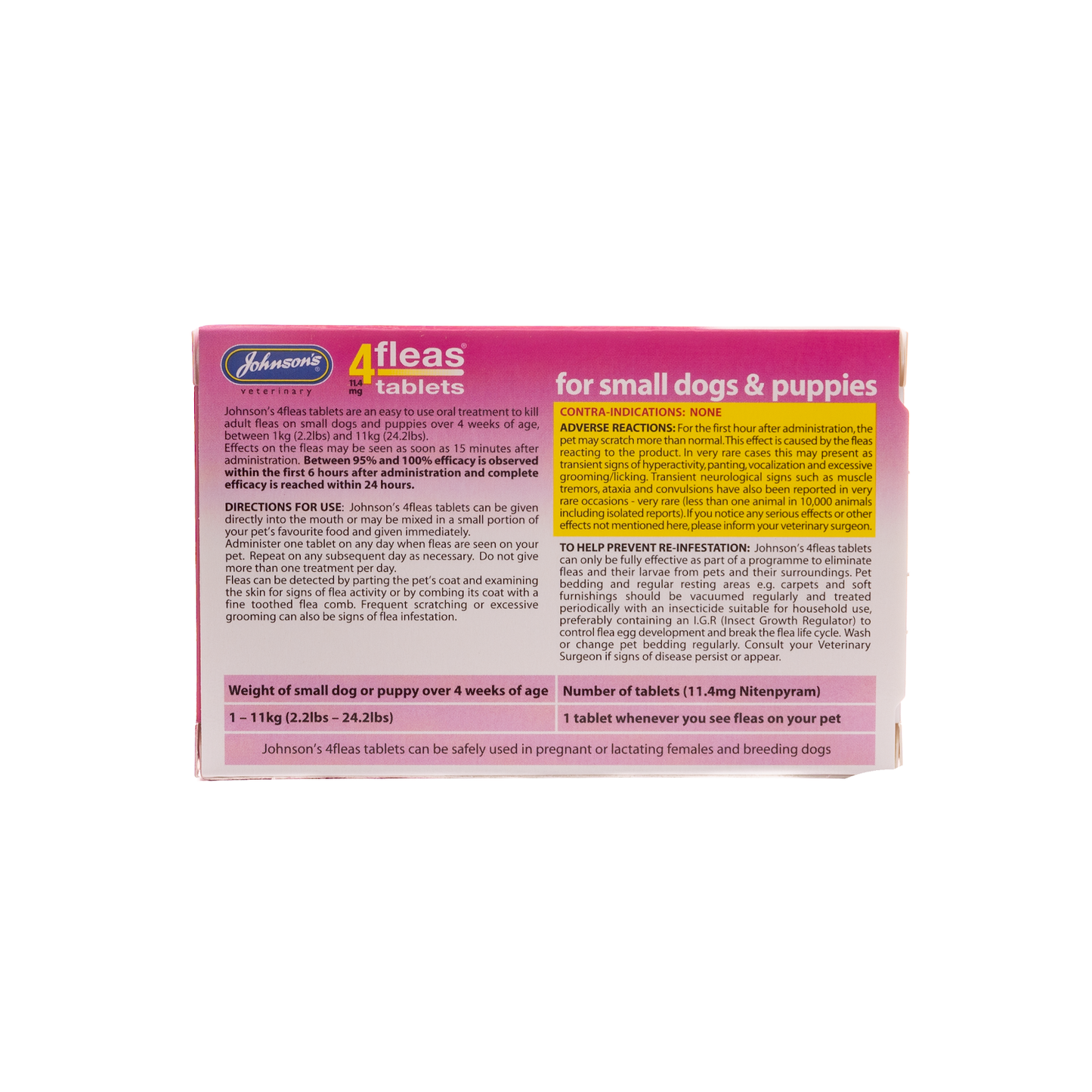 Johnson's 4fleas Tablets for Puppies & Small Dogs  3 pack