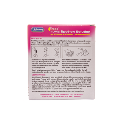 Johnson's 4fleas Spot-on for Cats & Kittens up to 4kg