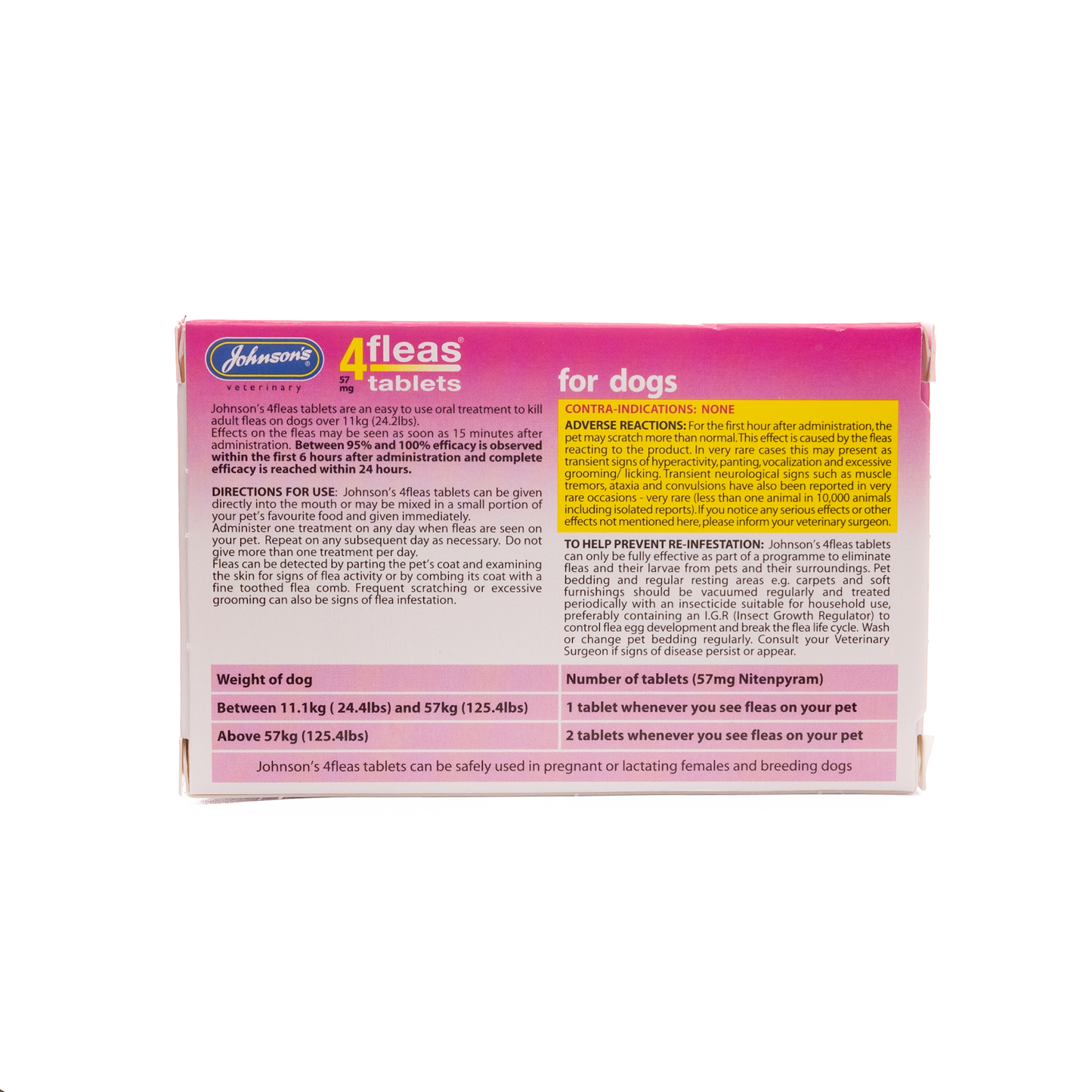 Johnson's 4fleas Tablets Large Dog 6 pack