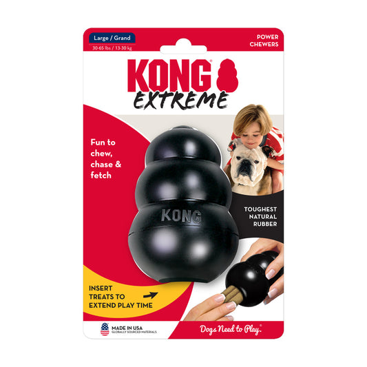 KONG Extreme Durable Chew Dog Toy - Large Black (10cm)