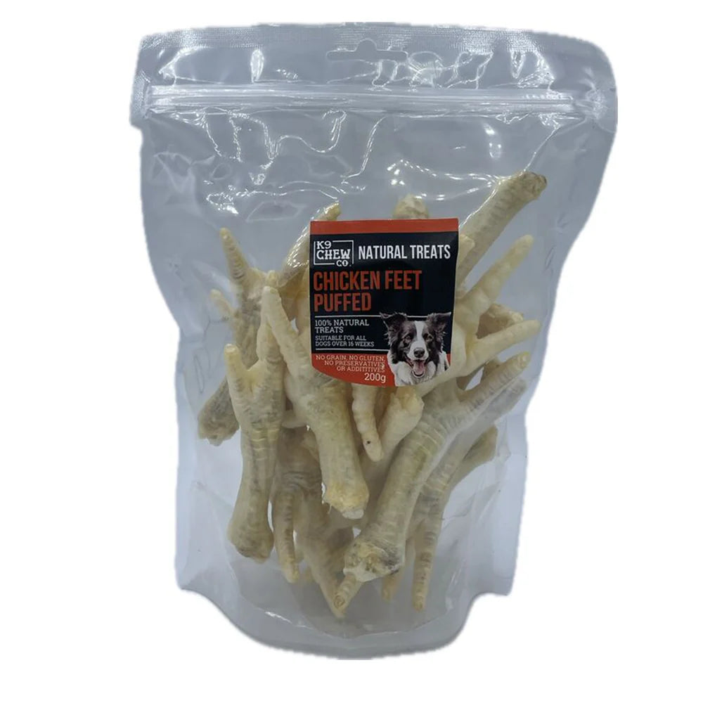 K9 Chew Co. Puffed Chicken Feet 200g