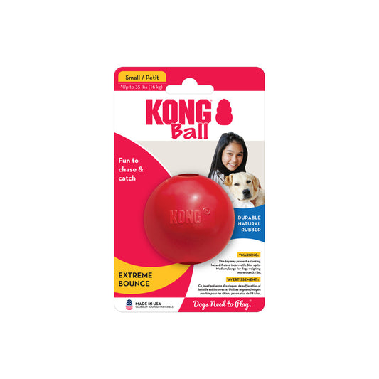 KONG Ball Durable Dog Toy Small 6cm - Red