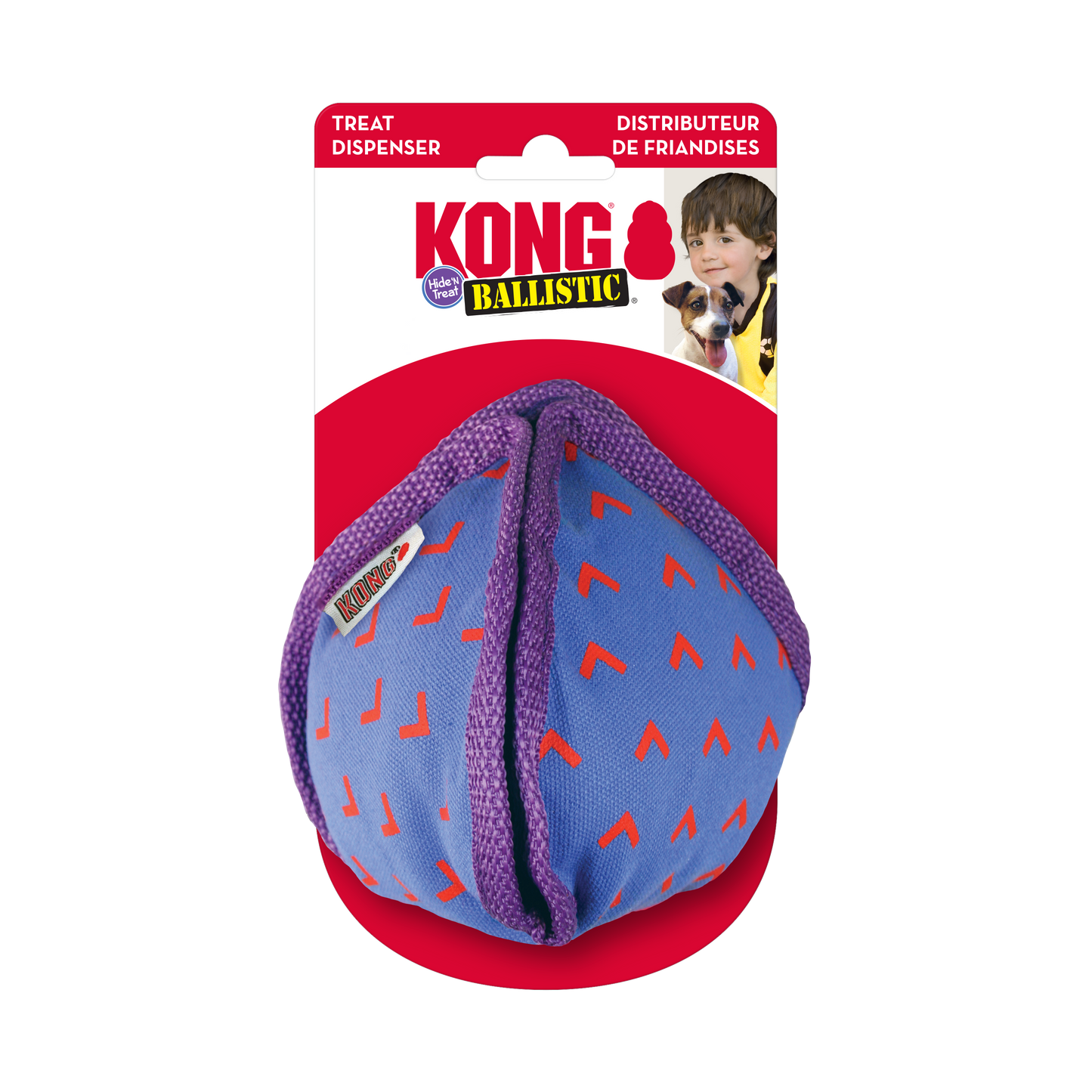 KONG Ballistic Hide 'N Treat Durable Dog Toy Large - Assorted