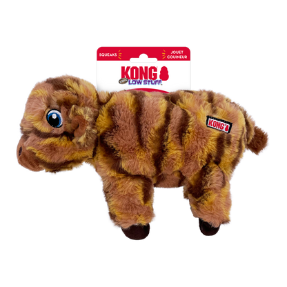 KONG Low Stuff Stripes Cow Squeaky Dog Toy Medium